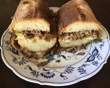 A picture of step 5 of California Farm Barbecued Lamb Sandwiches.