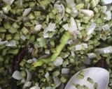 A picture of step 4 of Cluster beans coconut stir fry /Gawar ki sabji/ kothamara thoran.