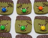 A picture of step 10 of Halloween Themed Frankenstein Monster Matcha Tea Cookies.