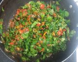 A picture of step 2 of Fenugreek leaves with carrot 🥕.