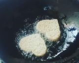 A picture of step 3 of Shahi Toast hearts.