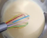 A picture of step 3 of Choco lava topped with Ganache.