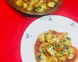Foto del paso 5 de la receta: Pasta Lumaconi Relleno con Espinaca y tofu Con Salsa roja Casera