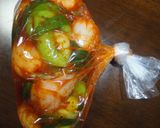 A picture of step 6 of Green Onions with Kimchi Dressing.