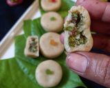 A picture of step 6 of Stuffed Pan Masala Cashew Peda.