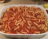 A picture of step 5 of Baked Mostaccioli.