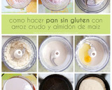 Foto del paso 1 de la receta: Masa para preparar pan (SIN GLUTEN) con arroz crudo y almidón de maíz. SÚPER ECONÓMICO y SIN HORNO!