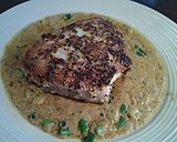 A picture of step 7 of Peanut Sesame Crusted Tuna with Wasabi Cream Sauce.