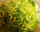 A picture of step 5 of Chicken zucchetti [zucchini pasta].