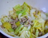 A picture of step 5 of Simmered Spring Cabbage and Spring Onions with Mustard Cream.