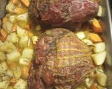 A picture of step 4 of Smokey Lamb on a Grill with Veggies.