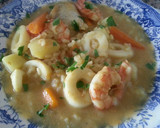 Foto del paso 3 de la receta: Arroz caldoso con mariscos y verduras