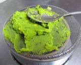 A picture of step 3 of Matcha and Sweet Potato Mont Blanc Christmas Trees.
