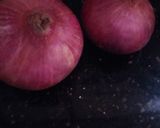 A picture of step 1 of Bhindi gosht.