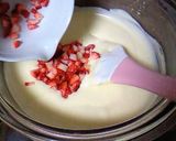 A picture of step 9 of Strawberry Tiramisu Mousse Cake.