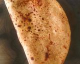A picture of step 4 of Puran poli with thandai flavour.
