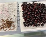 A picture of step 2 of Black Currant Mascarpone Cake with Cherry Sugar.