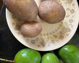 A picture of step 1 of Kancha Aam Chop.