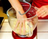 A picture of step 6 of Fresh Pasta Dough using stand mixer.