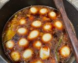 Foto langkah ke 3 dari resep Sate Bacem Telor Puyuh.