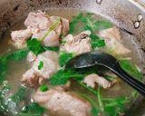 Hình bước làm 1 của món Bắp giò hầm măng khô