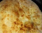 A picture of step 3 of Alu paratha with desi ghee.