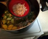 A picture of step 9 of Mexican shrimp soup (Caldo de Camarón).