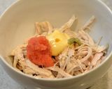 A picture of step 6 of Steamed Chicken & Radish Sprout Salad With Mentaiko Mayo Wasabi.