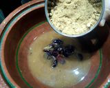 A picture of step 3 of Imli or khajoor ki chutney.