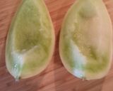 A picture of step 2 of Melon Boats.