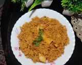 A picture of step 8 of ALOO ki TEHRI (a nice delicious one pot meal from Uttar Pradesh).