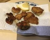 A picture of step 2 of California Farm Cheese Lion’s Mane Mushrooms.