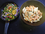 Ensalada tibia de pastas