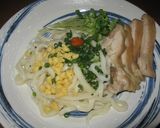 A picture of step 6 of Tasty Noodles! Cold Udon with Steamed Chicken.
