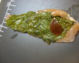 A picture of step 3 of Chicken Tender Roll-Ups with Shiso Marinated in Garlic Soy Sauce.