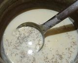 A picture of step 3 of Sitafal basundi.