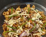A picture of step 3 of Orange pasta#4 week challenge#charity challenge.