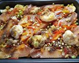 Tejszínes-sajtszószos csirkemell, zöldségágyon recept fázis 4 fotója