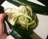 A picture of step 4 of Zucchini Spaghetti with Lentil Marinara.