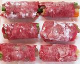 A picture of step 4 of Healthy Beef and Vegetable Rolls.