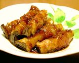 A picture of step 6 of Garlic-Miso Teriyaki King Oyster Mushroom and Pork Roll.