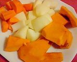 A picture of step 1 of Kabocha Squash Potage.