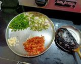 A picture of step 2 of Baingan Bharta.