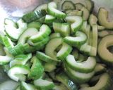 A picture of step 1 of Easy Balsamic Vinegar Pickled Cucumbers [for Japanese expats].