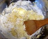 A picture of step 3 of Bryndzové Halušky (Slovakian Potato Dumplings with Bryndza Cheese).