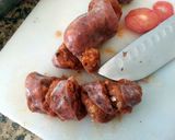 A picture of step 3 of Baked Spanish Chorizo with potatoes.