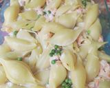 Une image de l'étape 7 de Conchiglioni au saumon et petits pois.