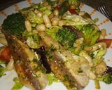 Foto del paso 7 de la receta: Ensalada tibia, brócoli, caballa, alubias