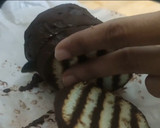 A picture of step 6 of Lazy Biscuit cocoa butter Slice Cake.