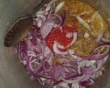 A picture of step 6 of Fried rice with fried chicken.